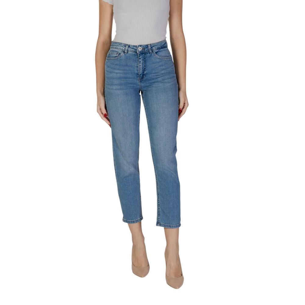 ICHI Hellblaue Baumwoll-Mom-Jeans
