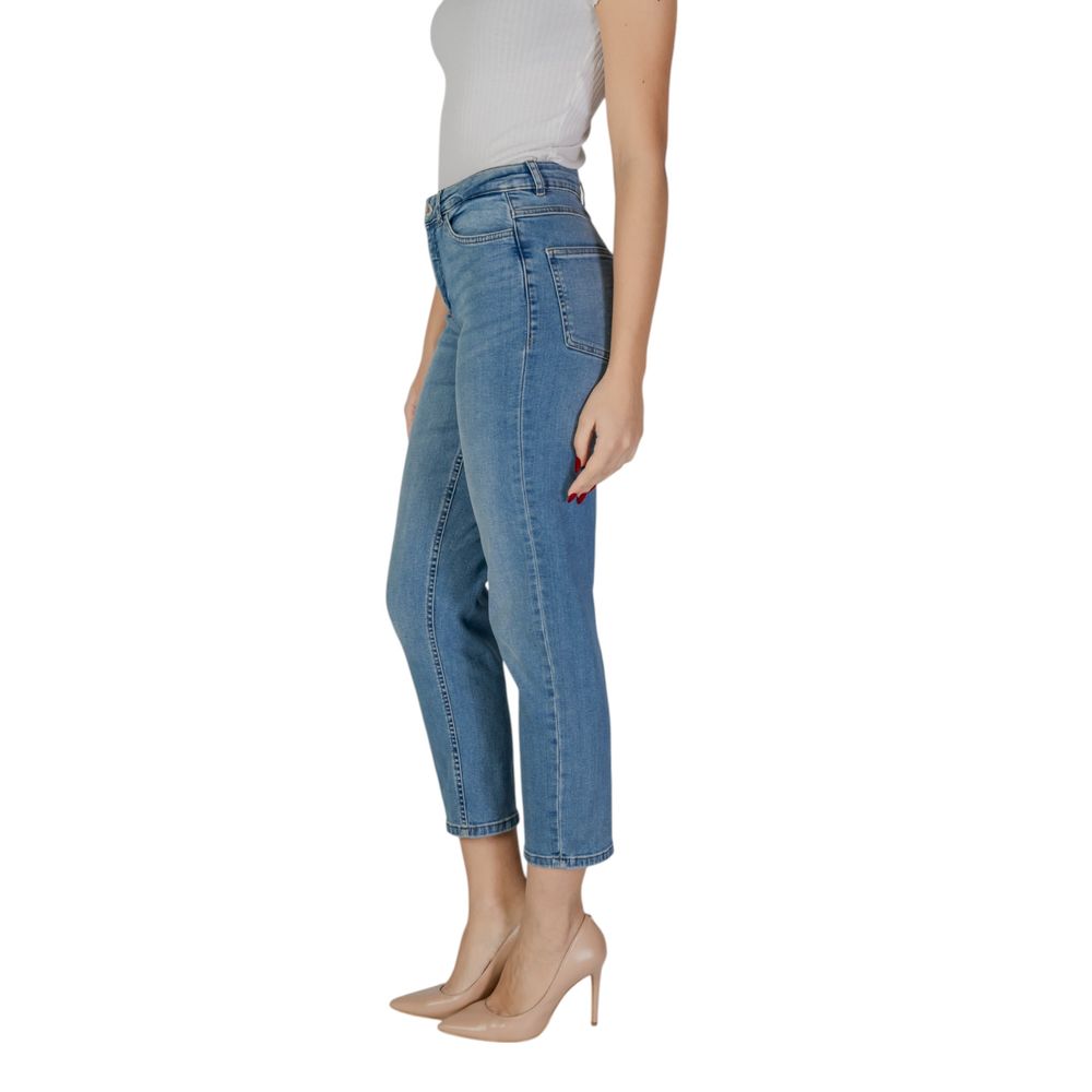 ICHI Hellblaue Baumwoll-Mom-Jeans