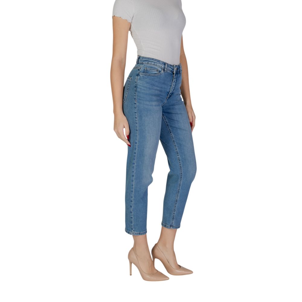 ICHI Hellblaue Baumwoll-Mom-Jeans