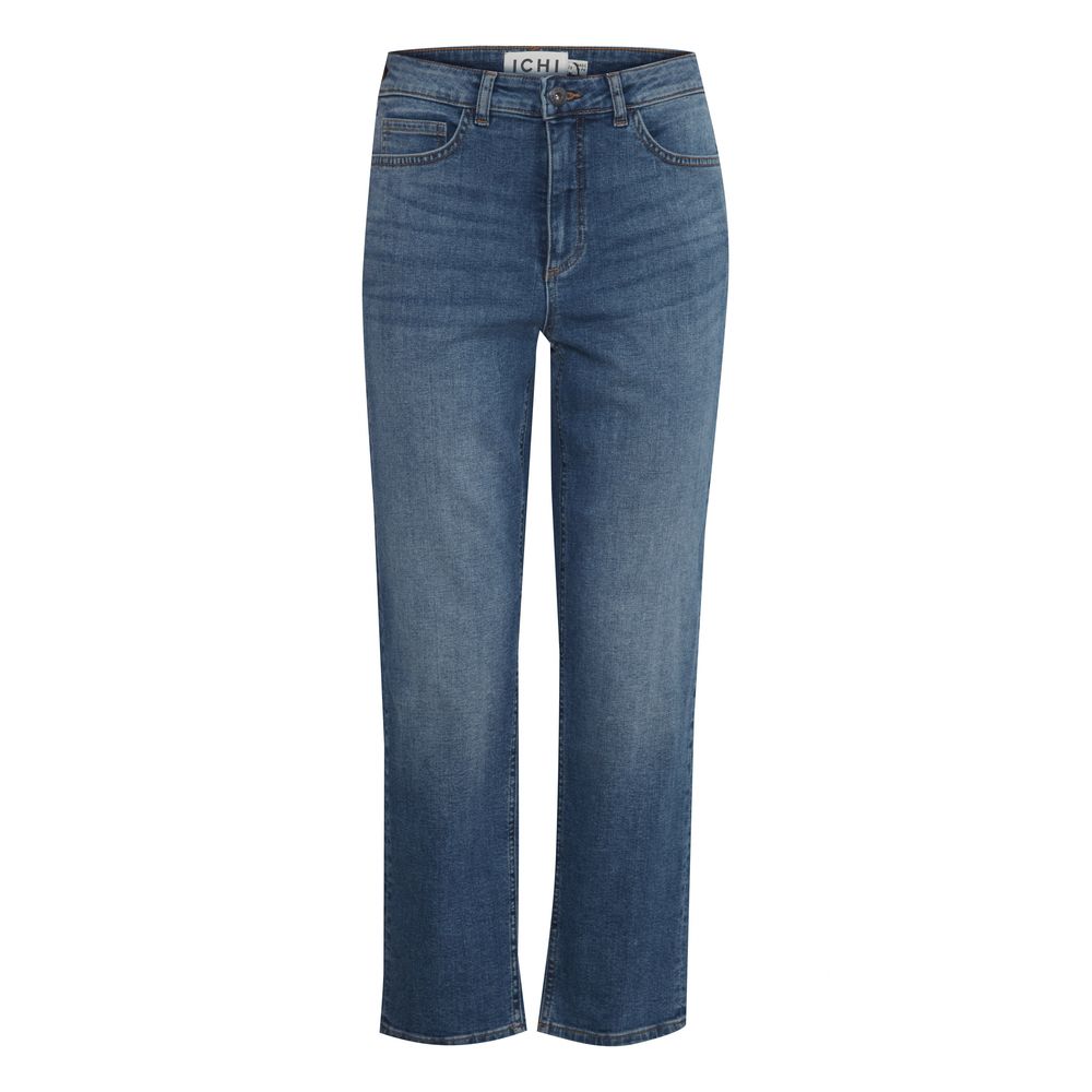 ICHI Blaue Baumwoll-Mom-Jeans