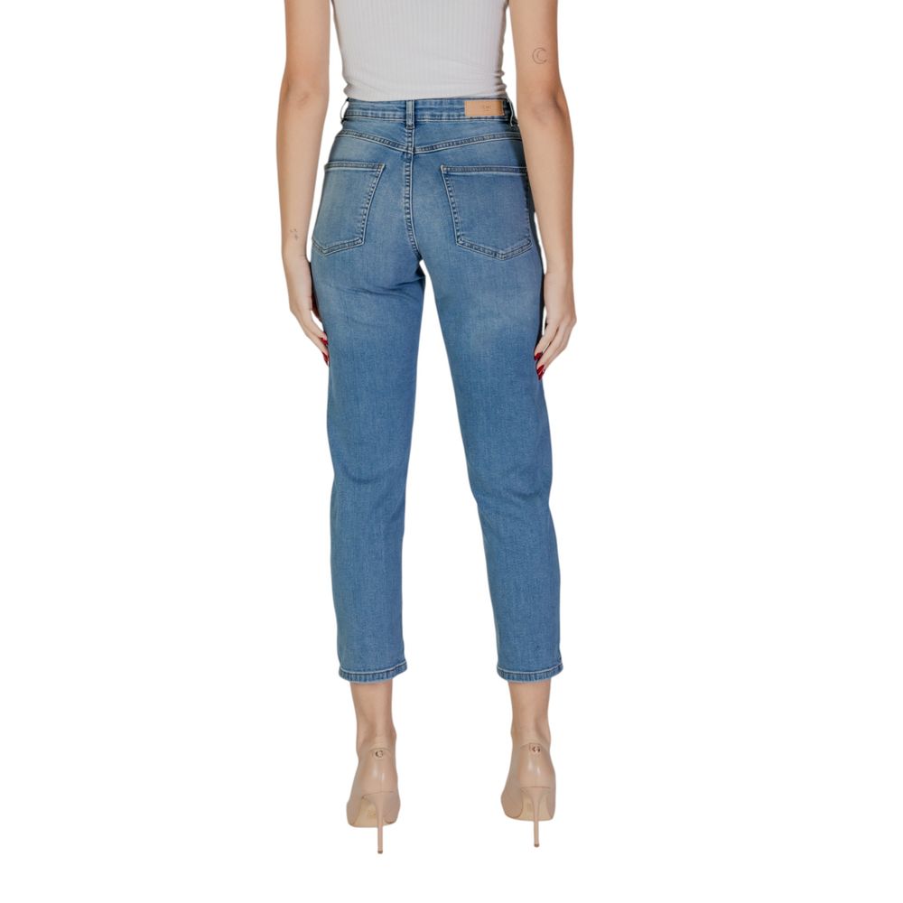ICHI Hellblaue Baumwoll-Mom-Jeans
