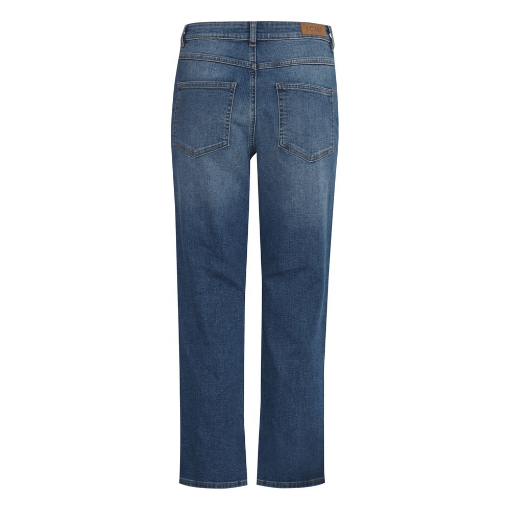 ICHI Blaue Baumwoll-Mom-Jeans