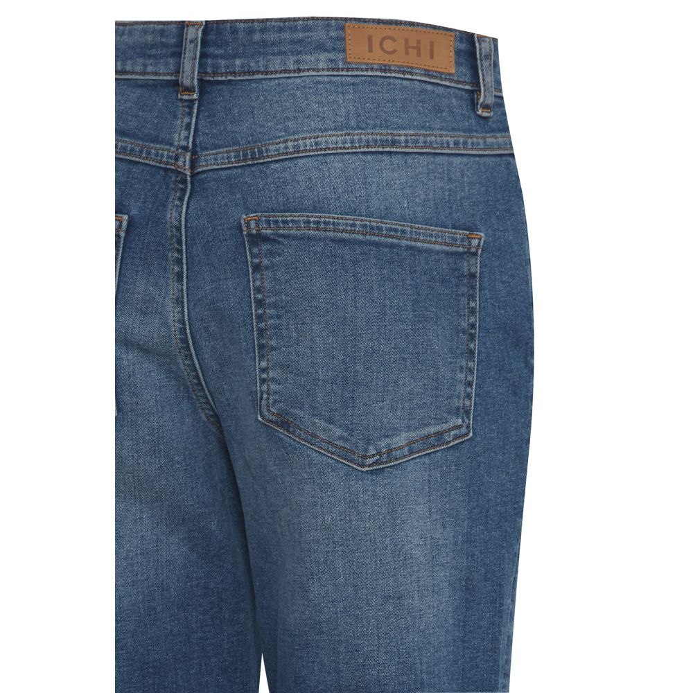 ICHI Blaue Baumwoll-Mom-Jeans