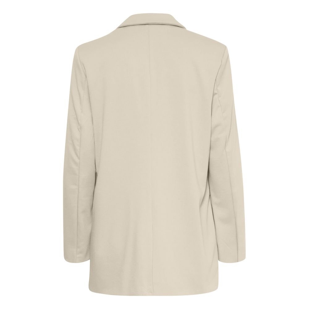 ICHI Beige Blazer aus recyceltem Polyester