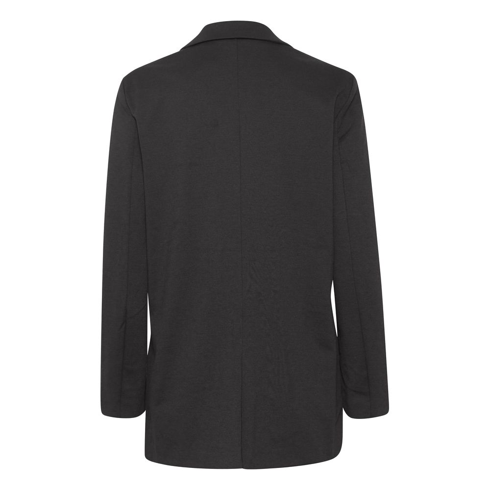 ICHI Schwarzer Blazer aus recyceltem Polyester
