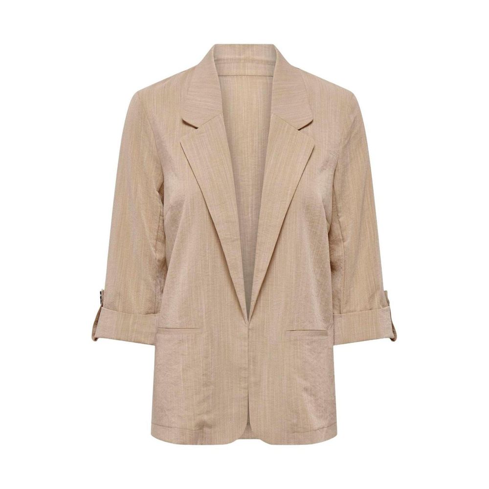 Only Beige Viskose-Blazer