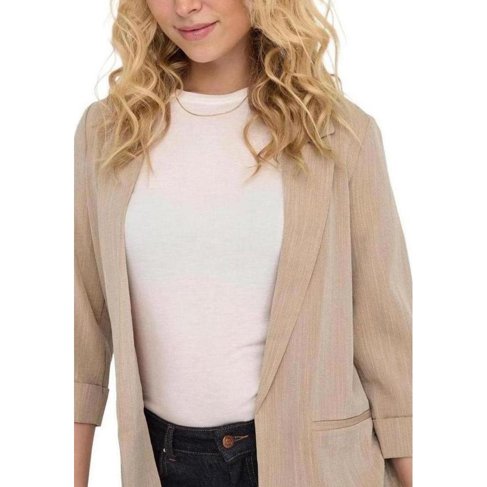 Only Beige Viskose-Blazer