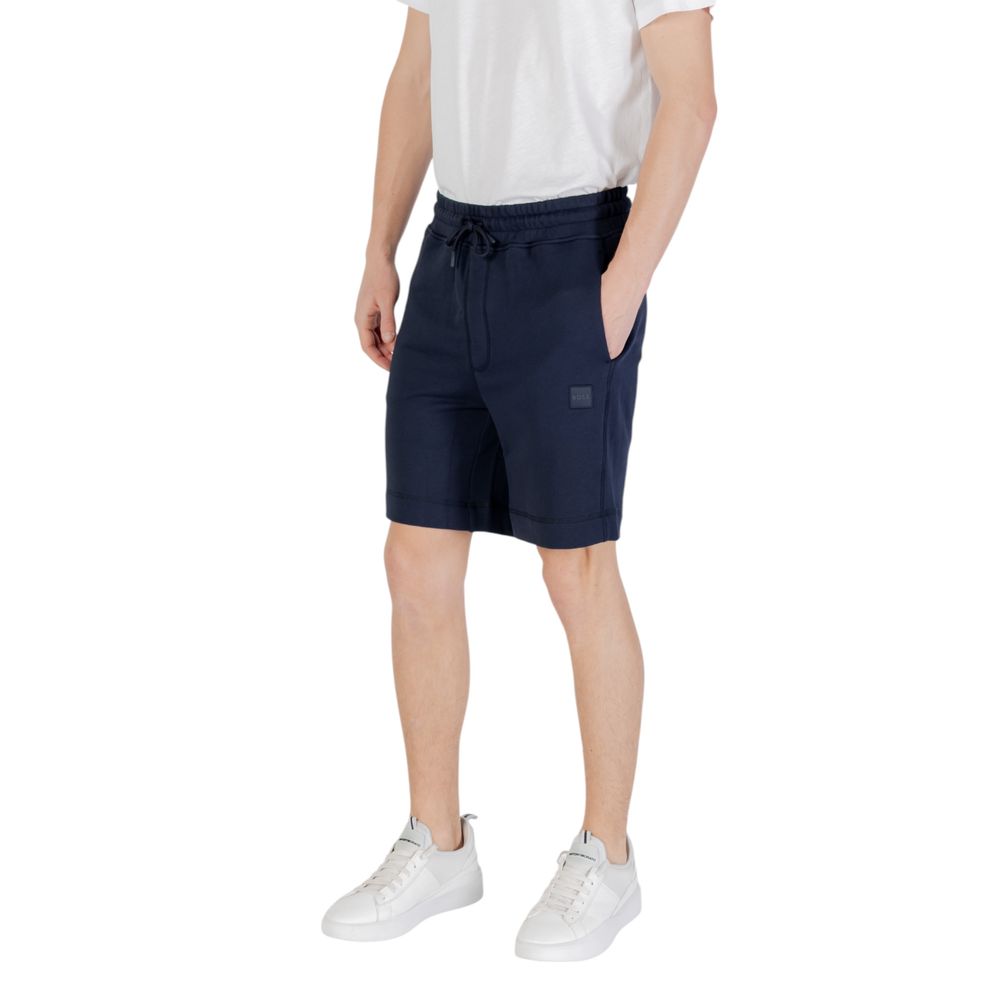Hugo Boss Blaue Baumwoll-Bermudas