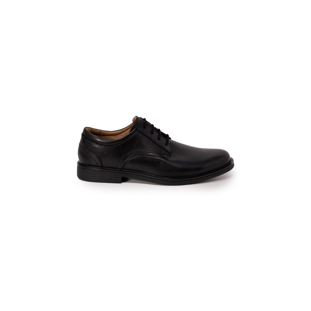 Clarks Schwarze Leder Oxfords und Derby