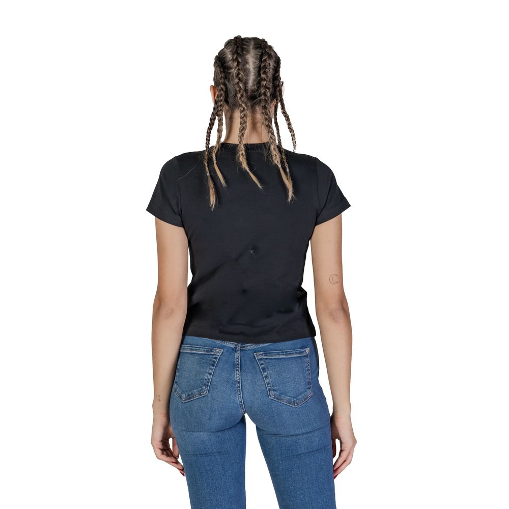 Guess Active Schwarzes T-Shirt aus Baumwolle