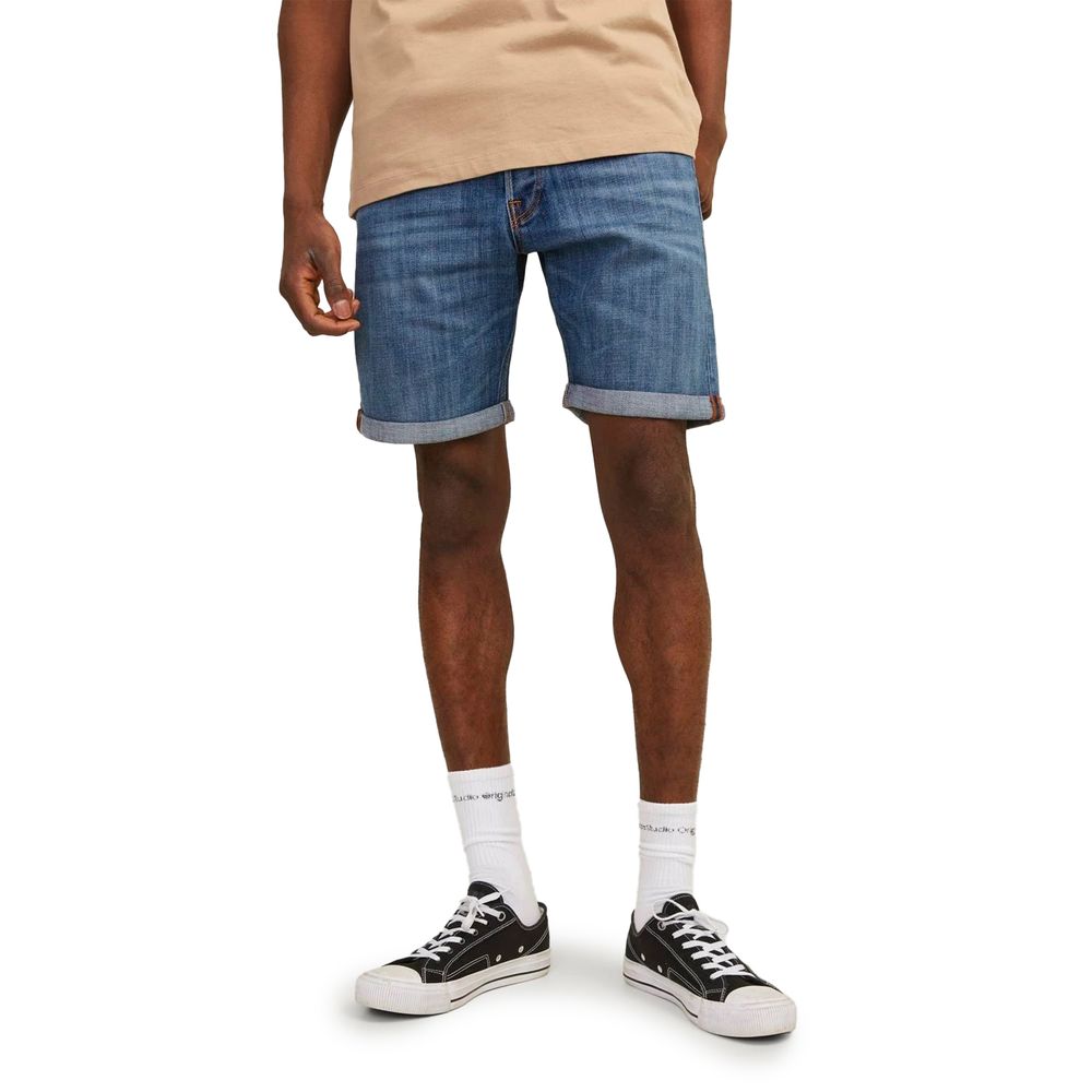 Jack Jones Blaue Baumwoll-Bermuda-Shorts