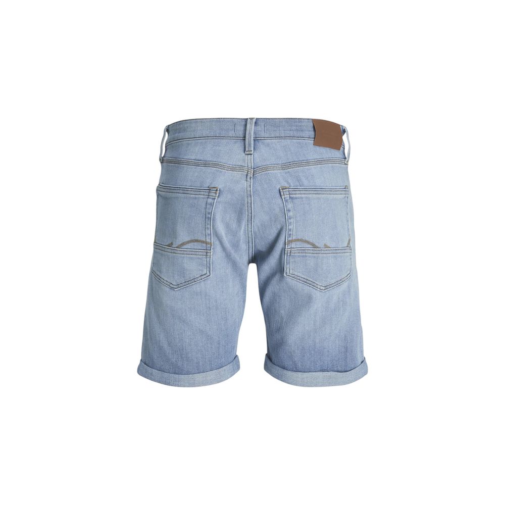 Jack Jones Hellblaue Baumwoll-Bermuda-Shorts