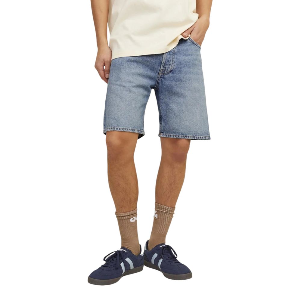 Jack Jones Blaue Baumwoll-Bermuda-Shorts