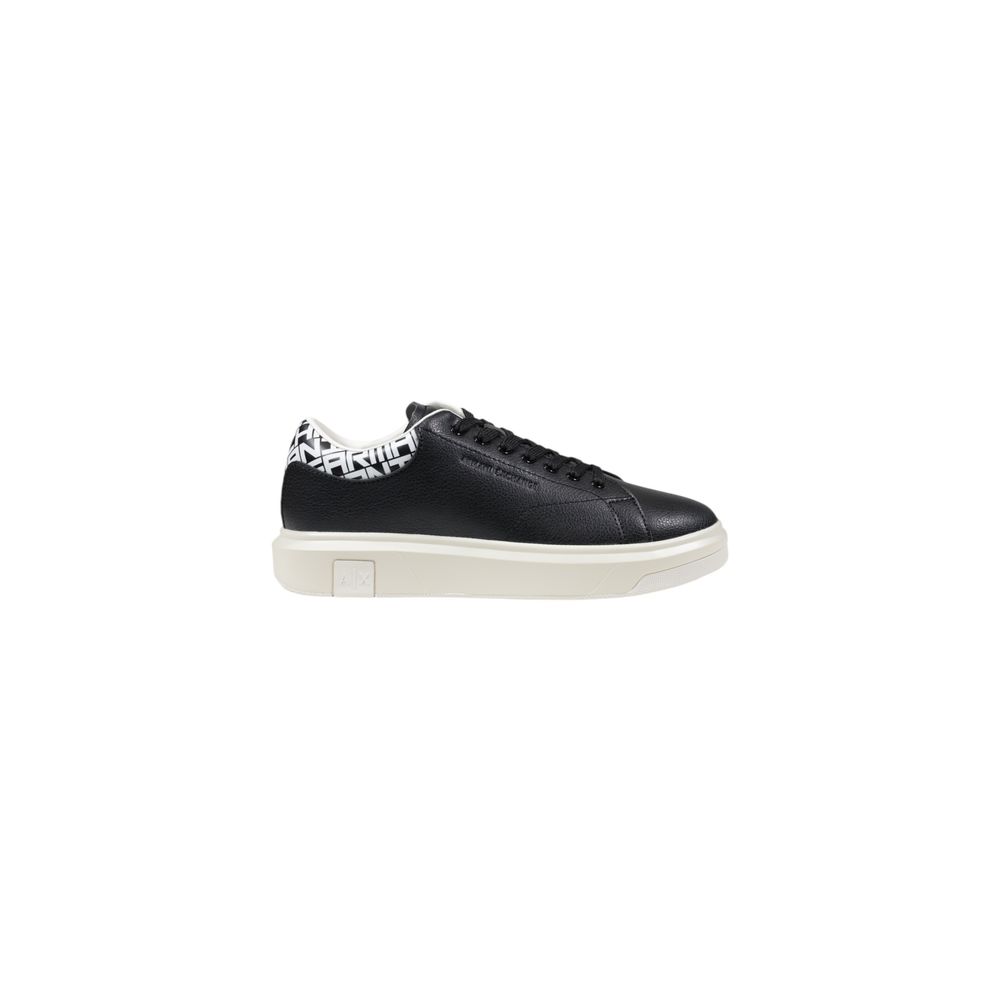 Armani Exchange Schwarzer und weißer Leder-Sneaker