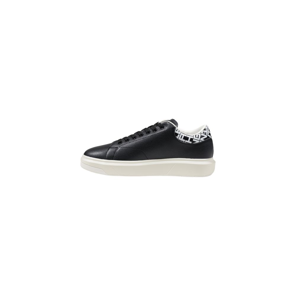 Armani Exchange Schwarzer und weißer Leder-Sneaker