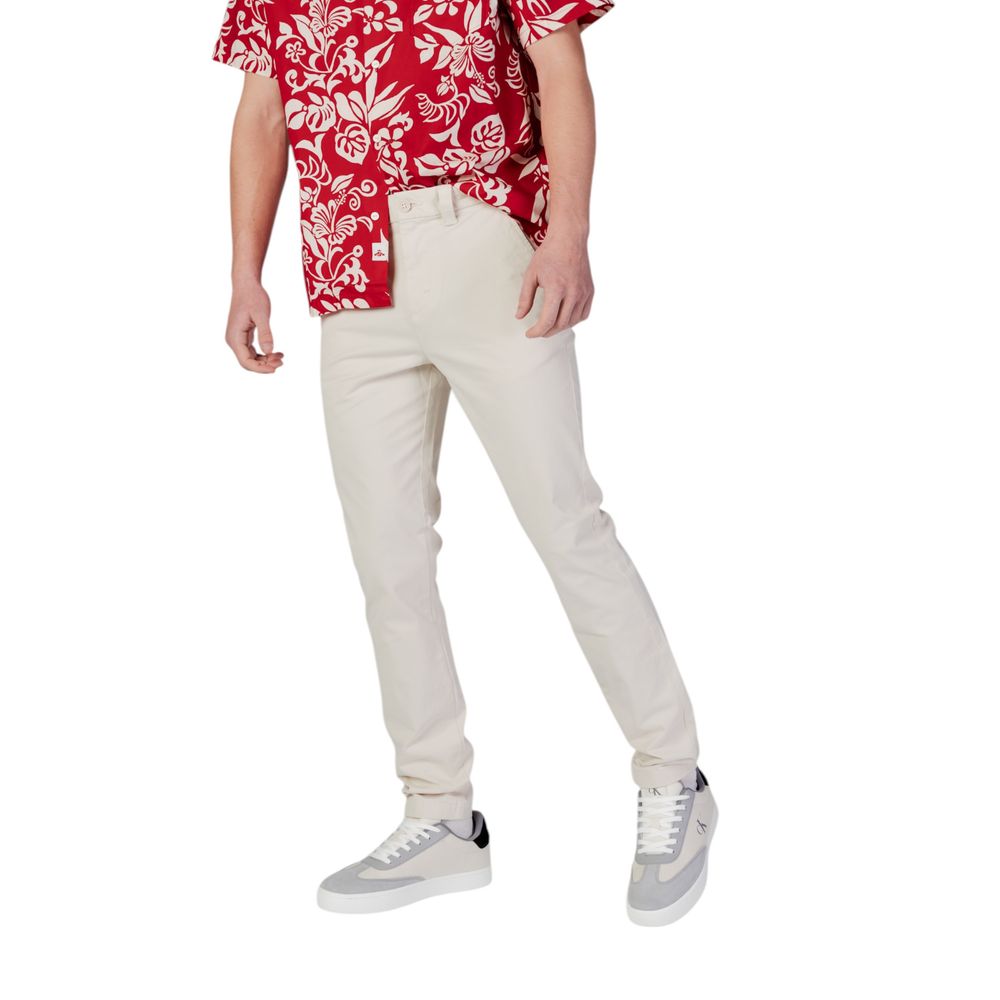 Tommy Hilfiger Jeans Beigefarbene Skinny-Hose aus Baumwolle