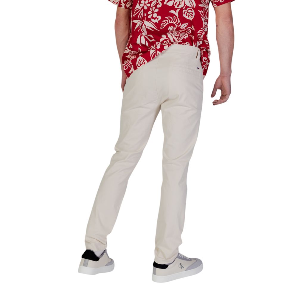 Tommy Hilfiger Jeans Beigefarbene Skinny-Hose aus Baumwolle