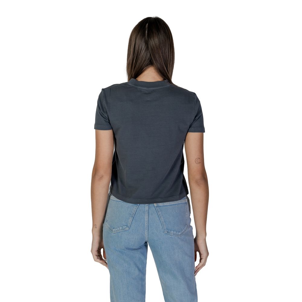 Calvin Klein Jeans Schwarzes T-Shirt aus Baumwolle