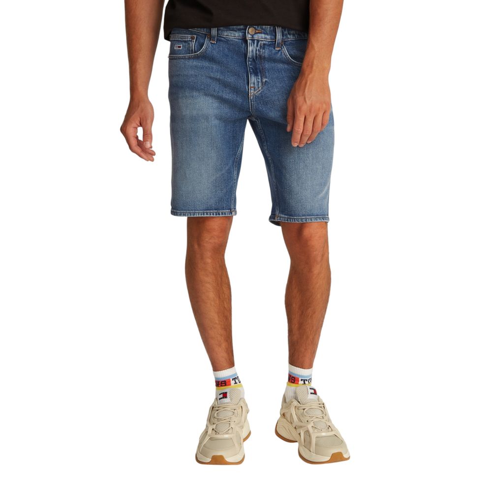 Tommy Hilfiger Jeans Blaue Bermudas aus recycelter Baumwolle