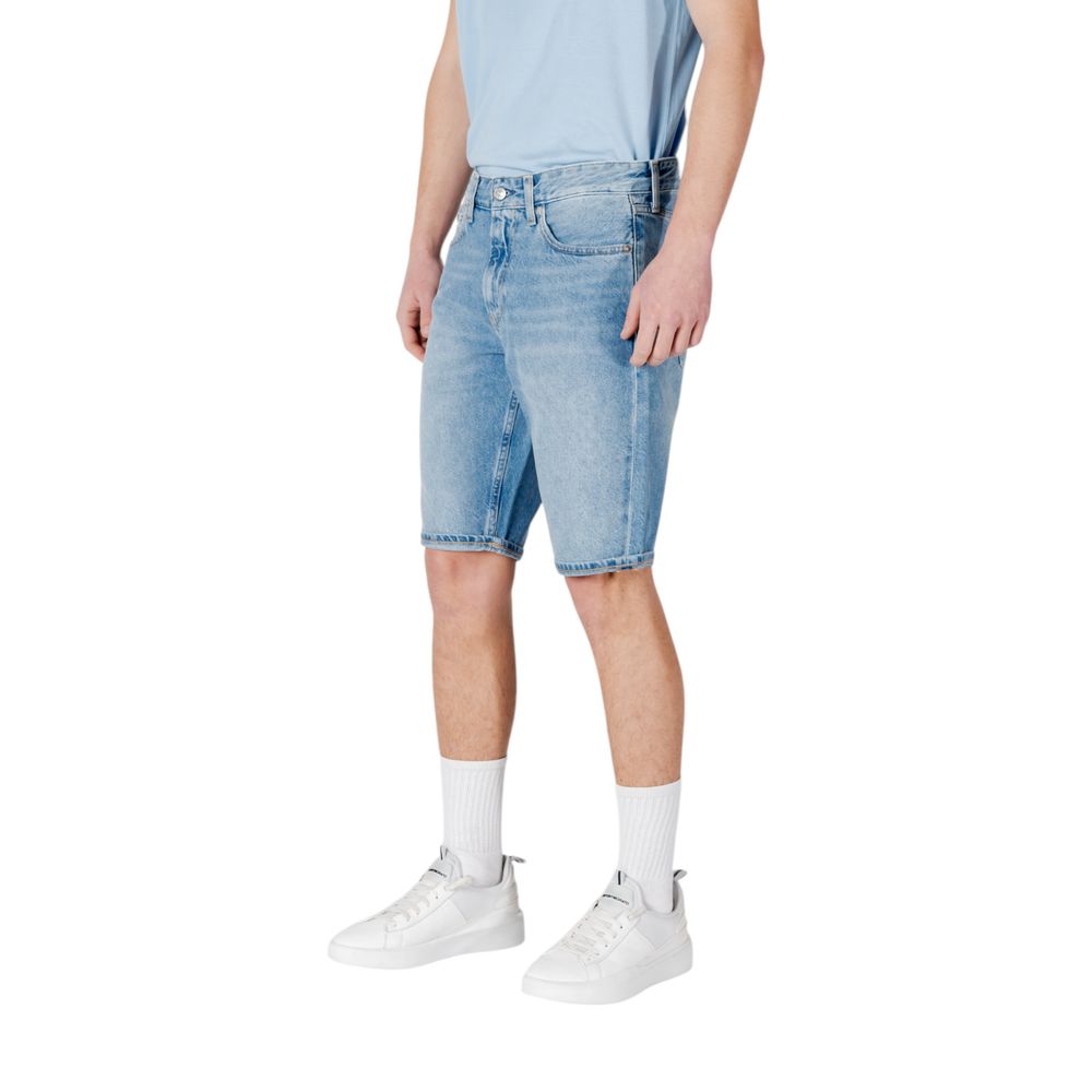 Calvin Klein Jeans Blaue Baumwoll-Bermudas