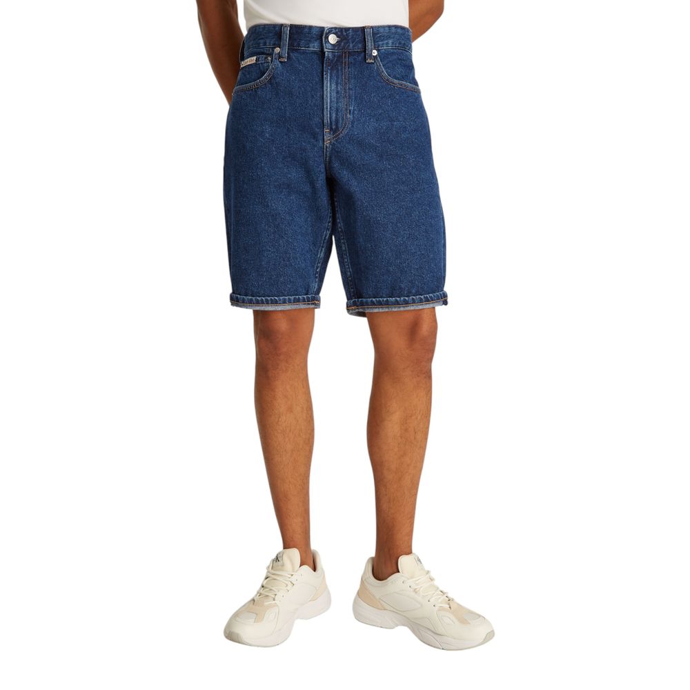 Calvin Klein Jeans Blaue Baumwoll-Bermudas
