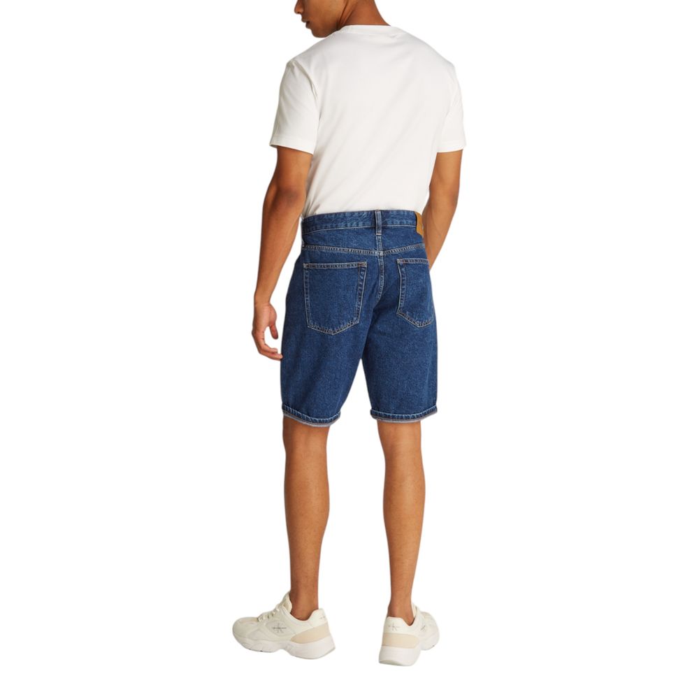 Calvin Klein Jeans Blaue Baumwoll-Bermudas