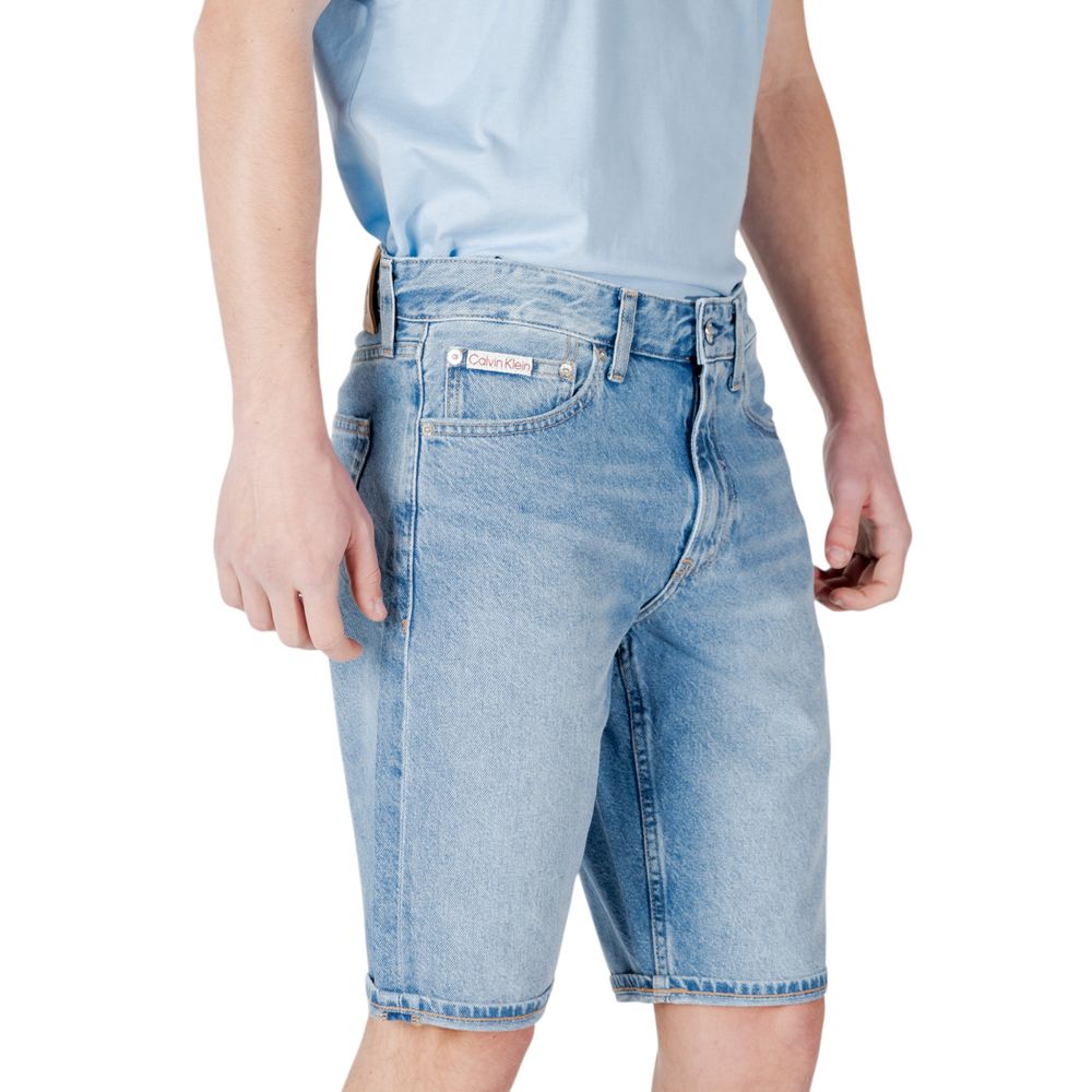 Calvin Klein Jeans Blaue Baumwoll-Bermudas