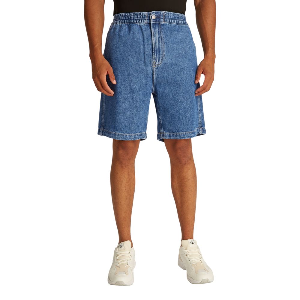 Calvin Klein Jeans Blaue Baumwoll-Bermudas