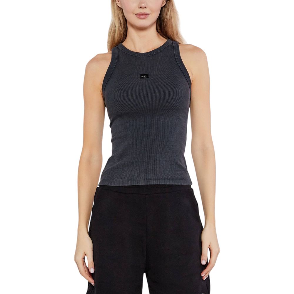 Calvin Klein Jeans Graues Tank-Top aus recycelter Baumwolle