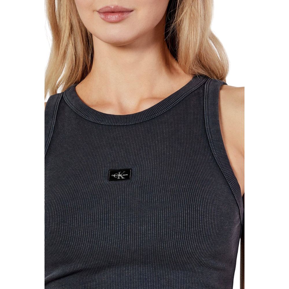 Calvin Klein Jeans Graues Tank-Top aus recycelter Baumwolle