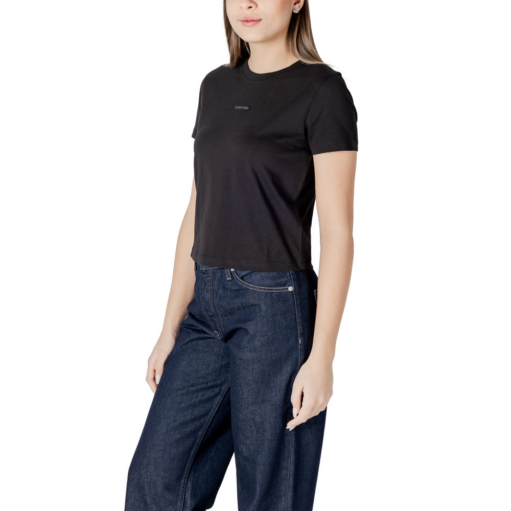 Calvin Klein Jeans Schwarzes T-Shirt aus recycelter Baumwolle