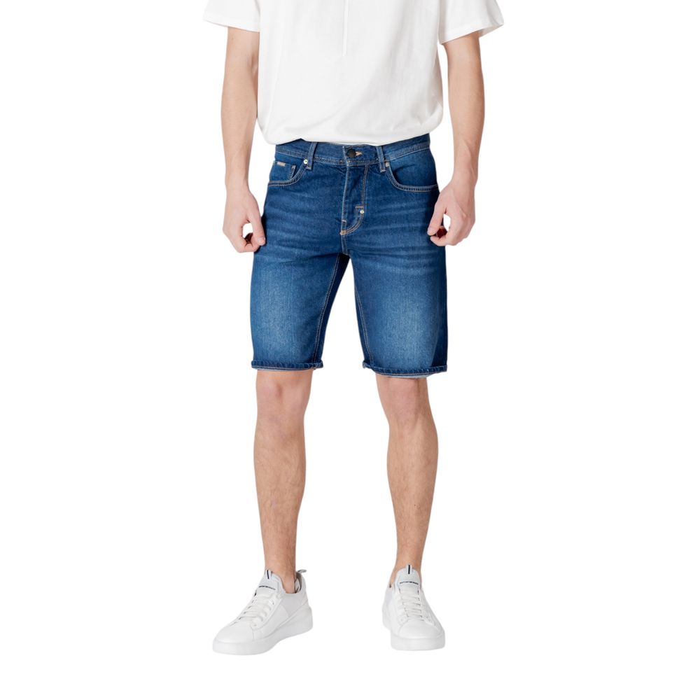 Antony Morato Blaue Baumwoll-Bermudas