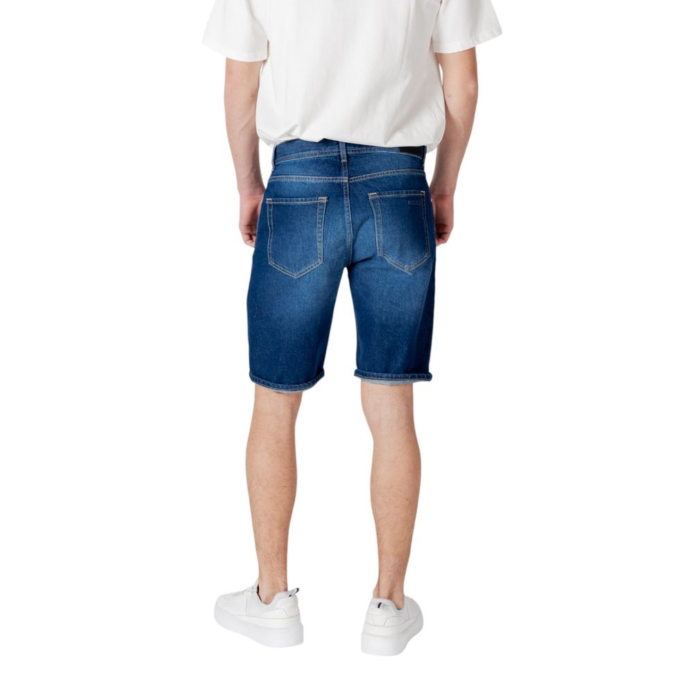 Antony Morato Blaue Baumwoll-Bermudas