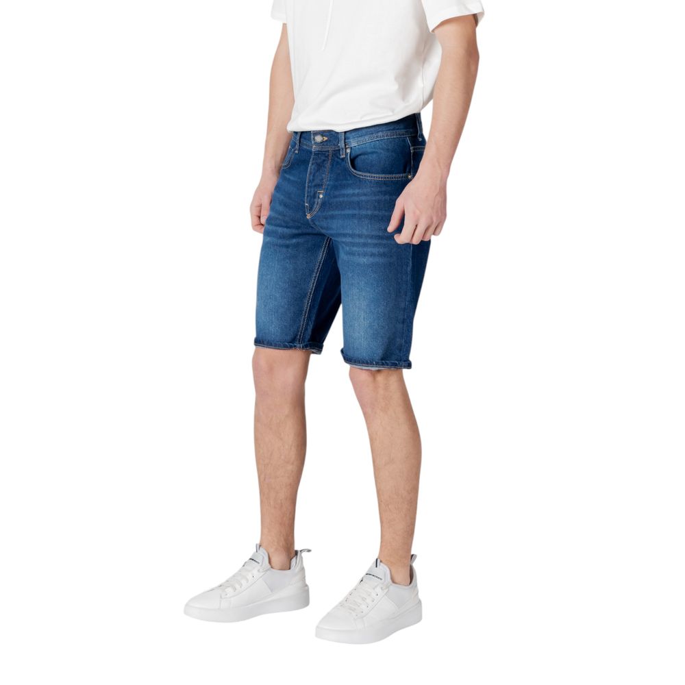 Antony Morato Blaue Baumwoll-Bermudas