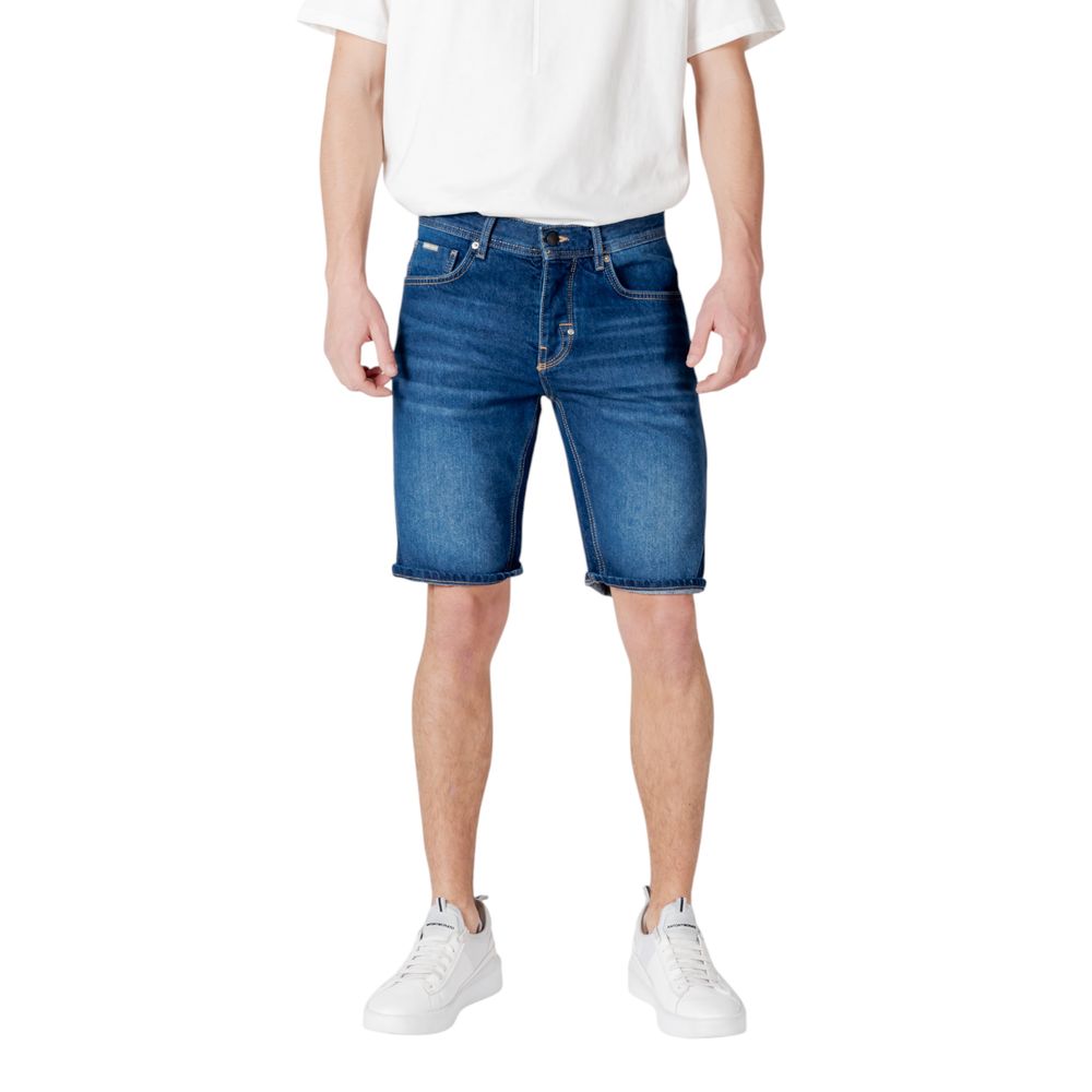 Antony Morato Blaue Baumwoll-Bermudas