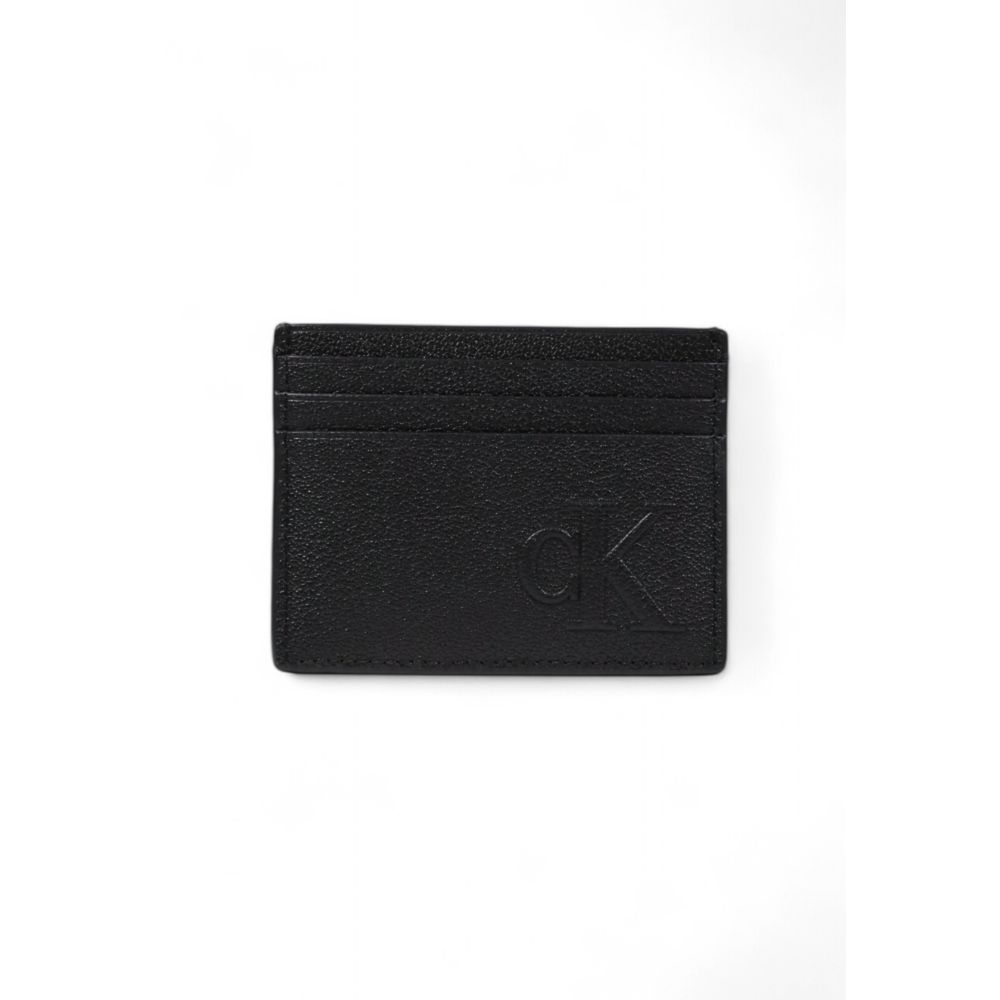 Calvin Klein Jeans Schwarzer Leder-Kartenhalter
