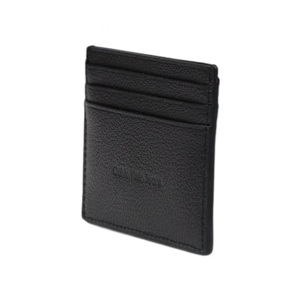 Calvin Klein Jeans Schwarzer Leder-Kartenhalter