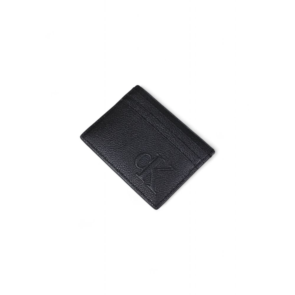 Calvin Klein Jeans Schwarzer Leder-Kartenhalter