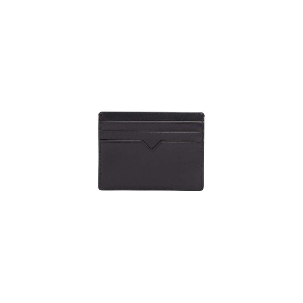 Tommy Hilfiger Schwarzer Leder-Kartenhalter
