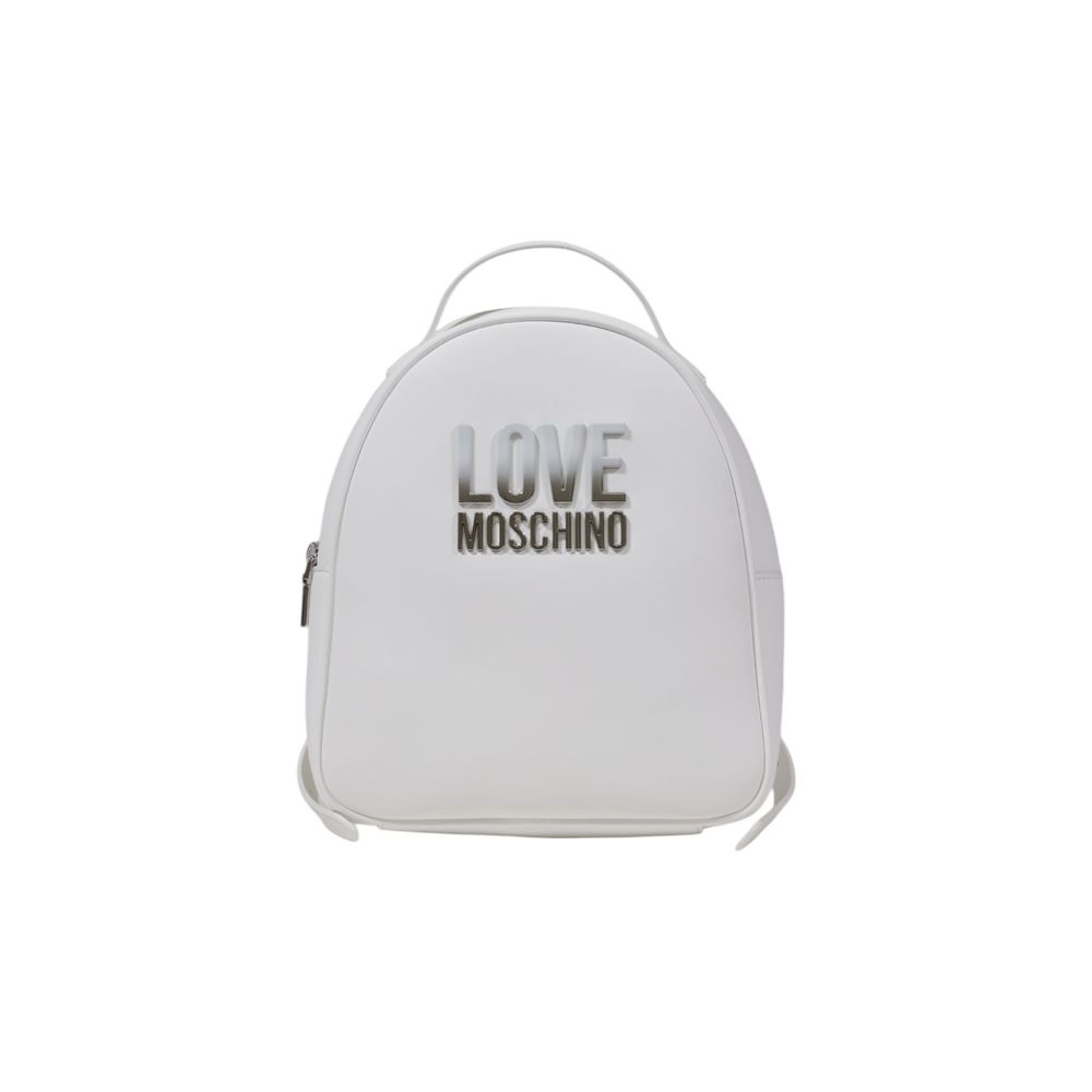 Love Moschino Weißer Polyethylen-Rucksack
