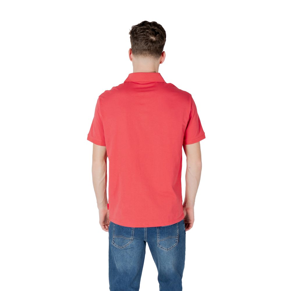 Armani Exchange Rotes Baumwoll-Poloshirt