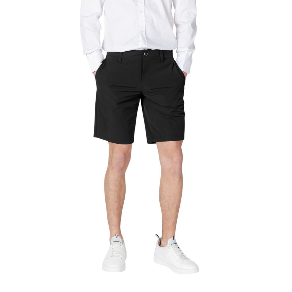 Armani Exchange Schwarze Polyamid-Bermudas