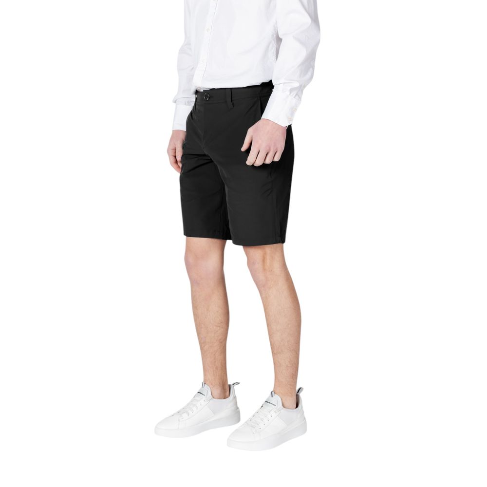 Armani Exchange Schwarze Polyamid-Bermudas