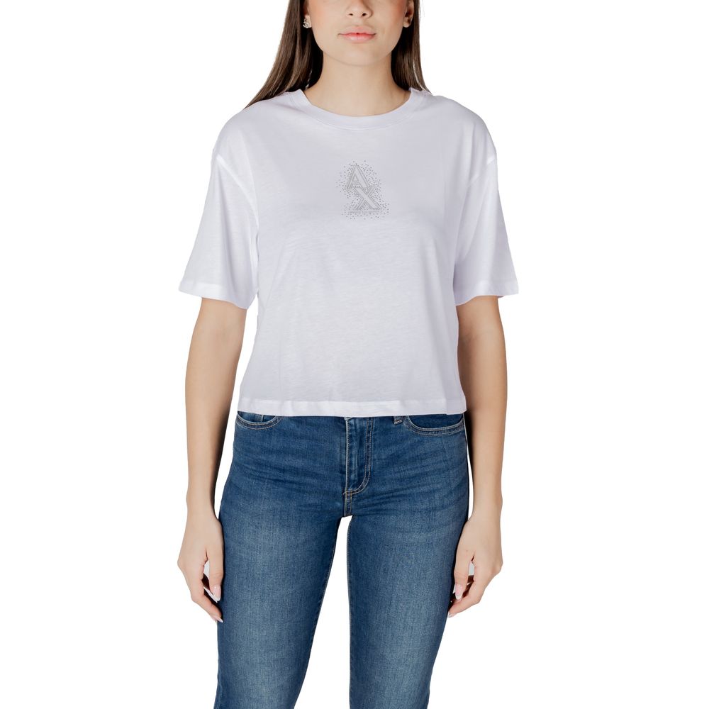 Armani Exchange T-Shirt aus weißer Baumwolle