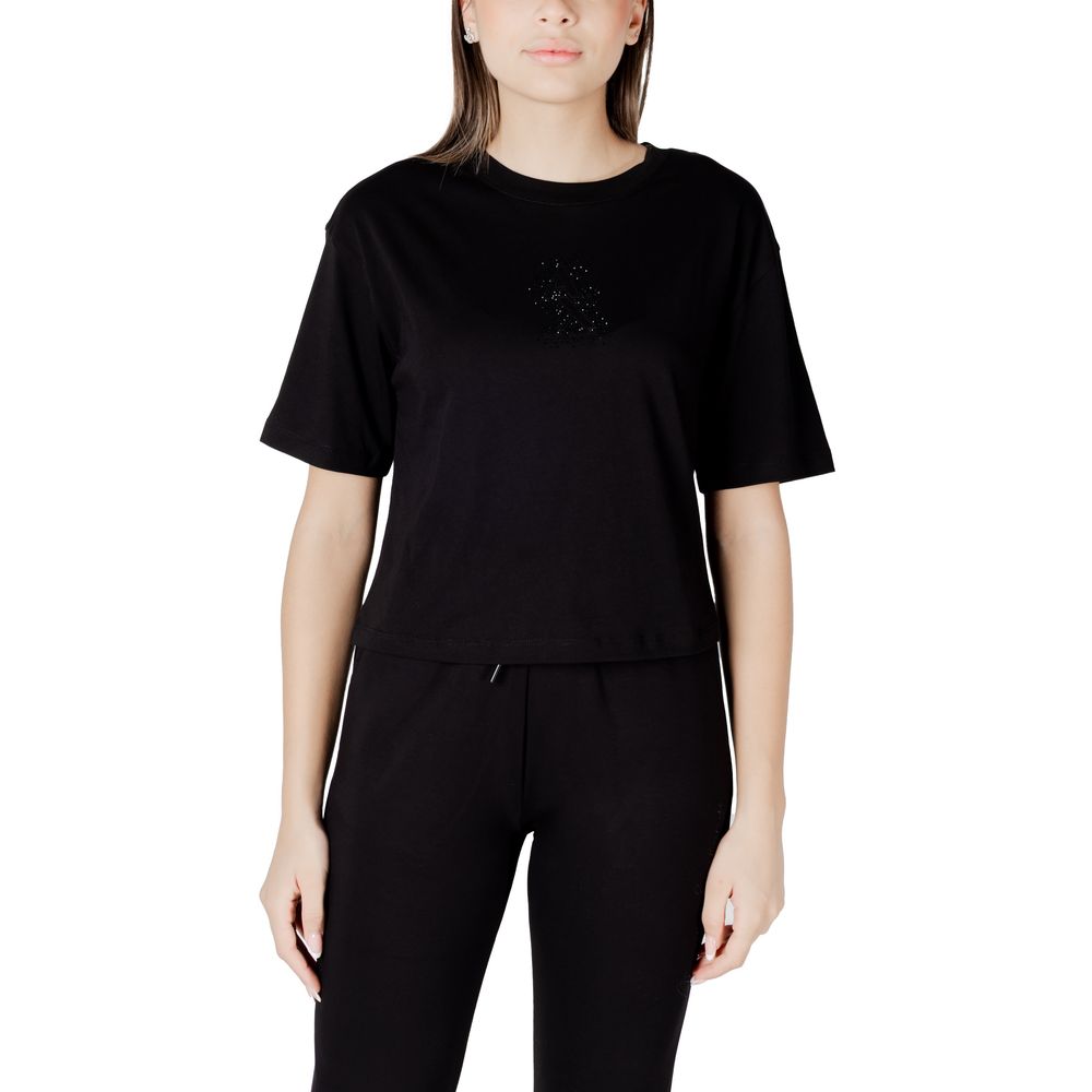 Armani Exchange Schwarzes T-Shirt aus Baumwolle