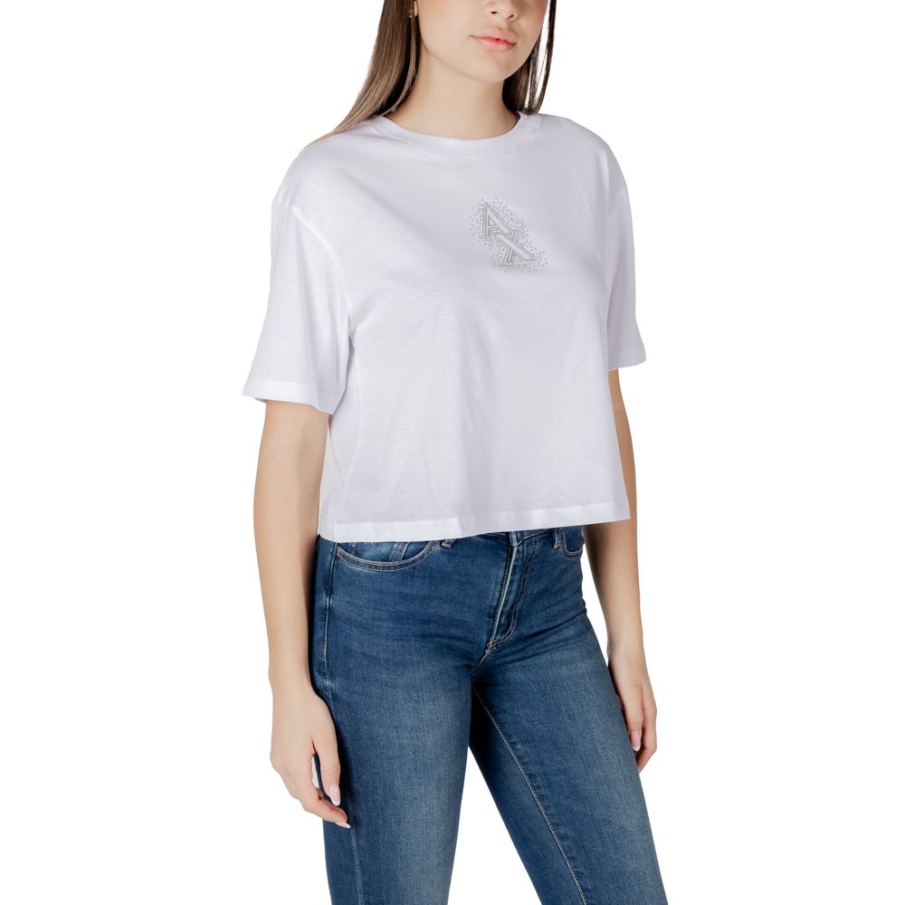 Armani Exchange T-Shirt aus weißer Baumwolle