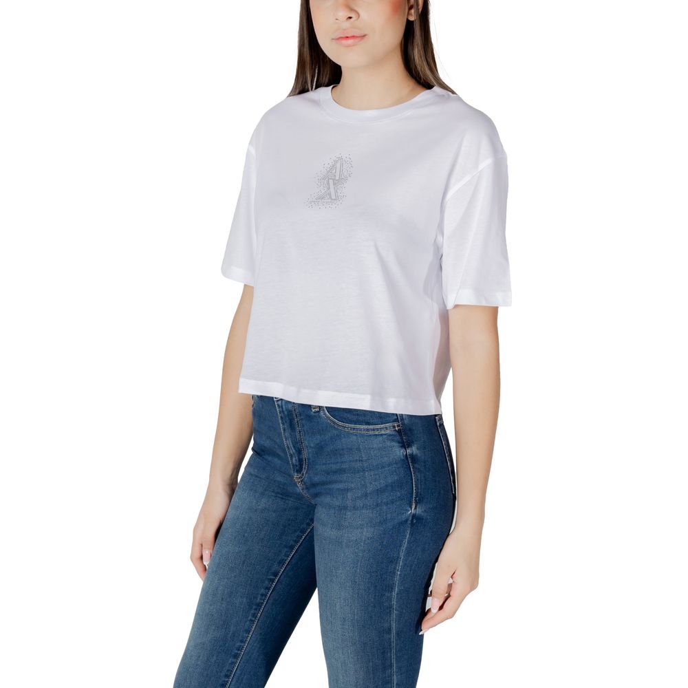 Armani Exchange T-Shirt aus weißer Baumwolle