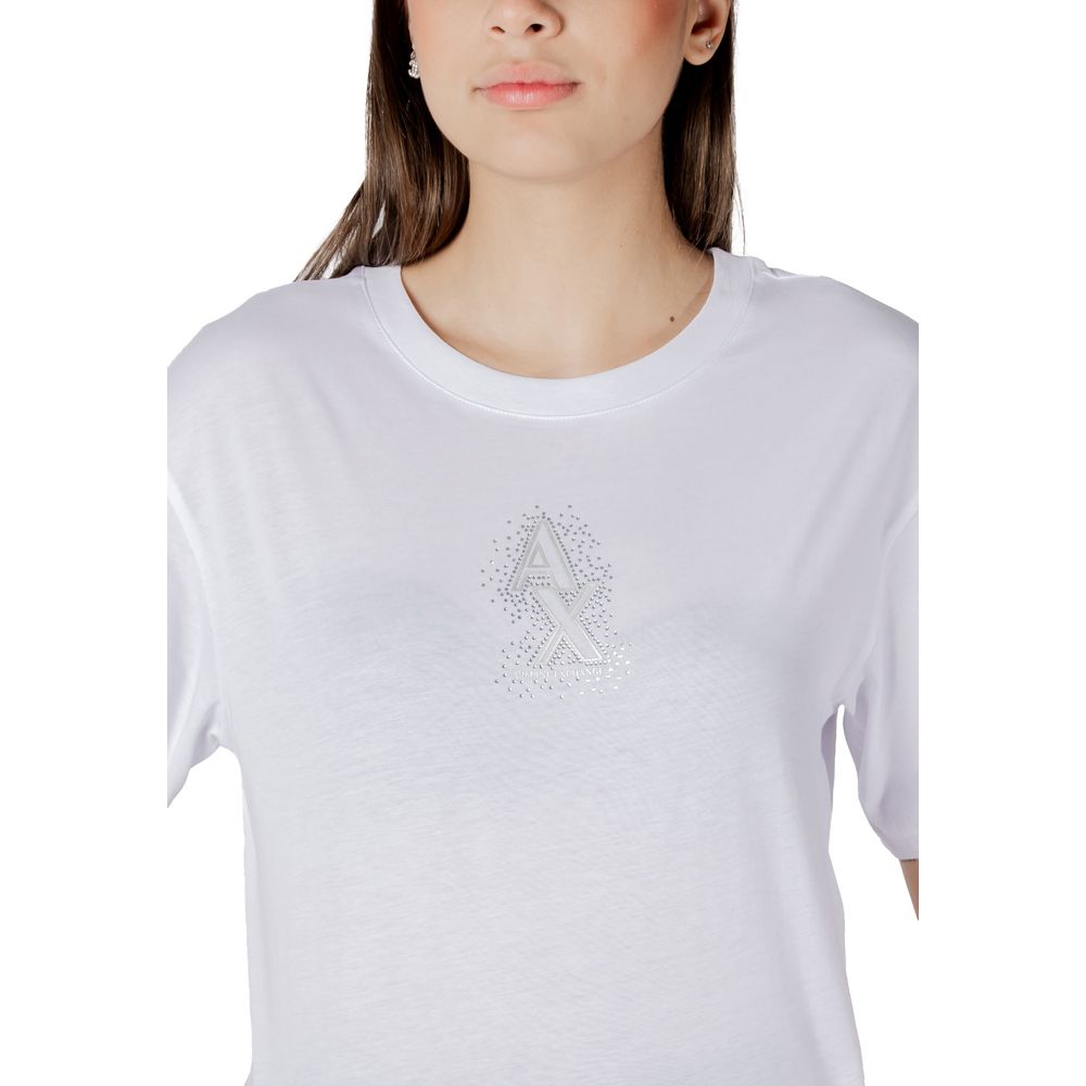 Armani Exchange T-Shirt aus weißer Baumwolle