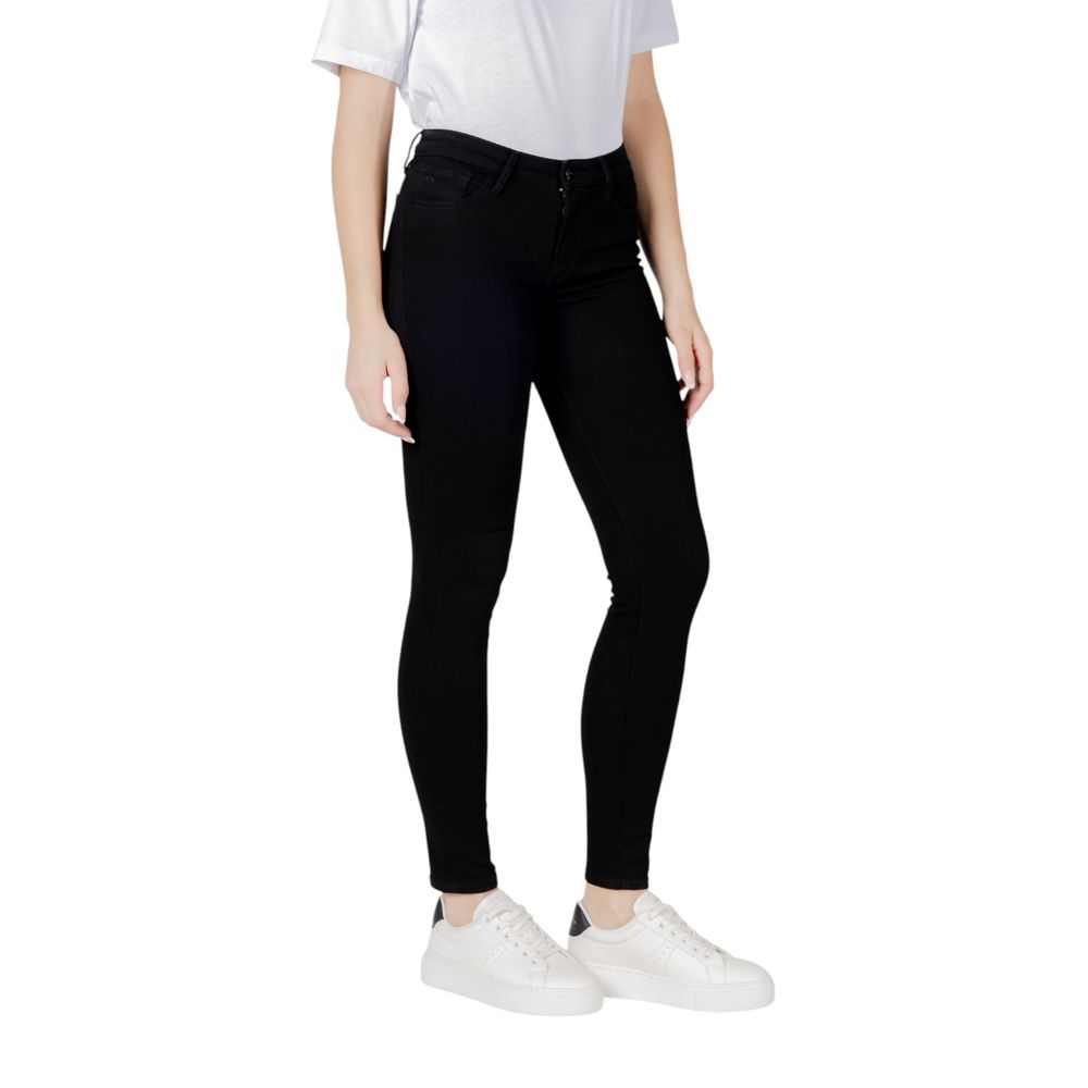 Armani Exchange Schwarze Baumwoll-Skinny-Jeans