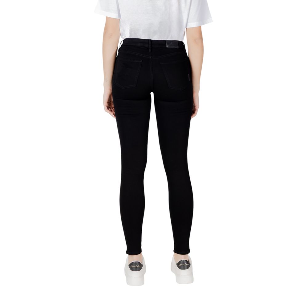 Armani Exchange Schwarze Baumwoll-Skinny-Jeans